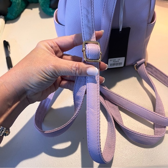 Stylish Vegan Lavender Backpack with Front Zipper main image 10